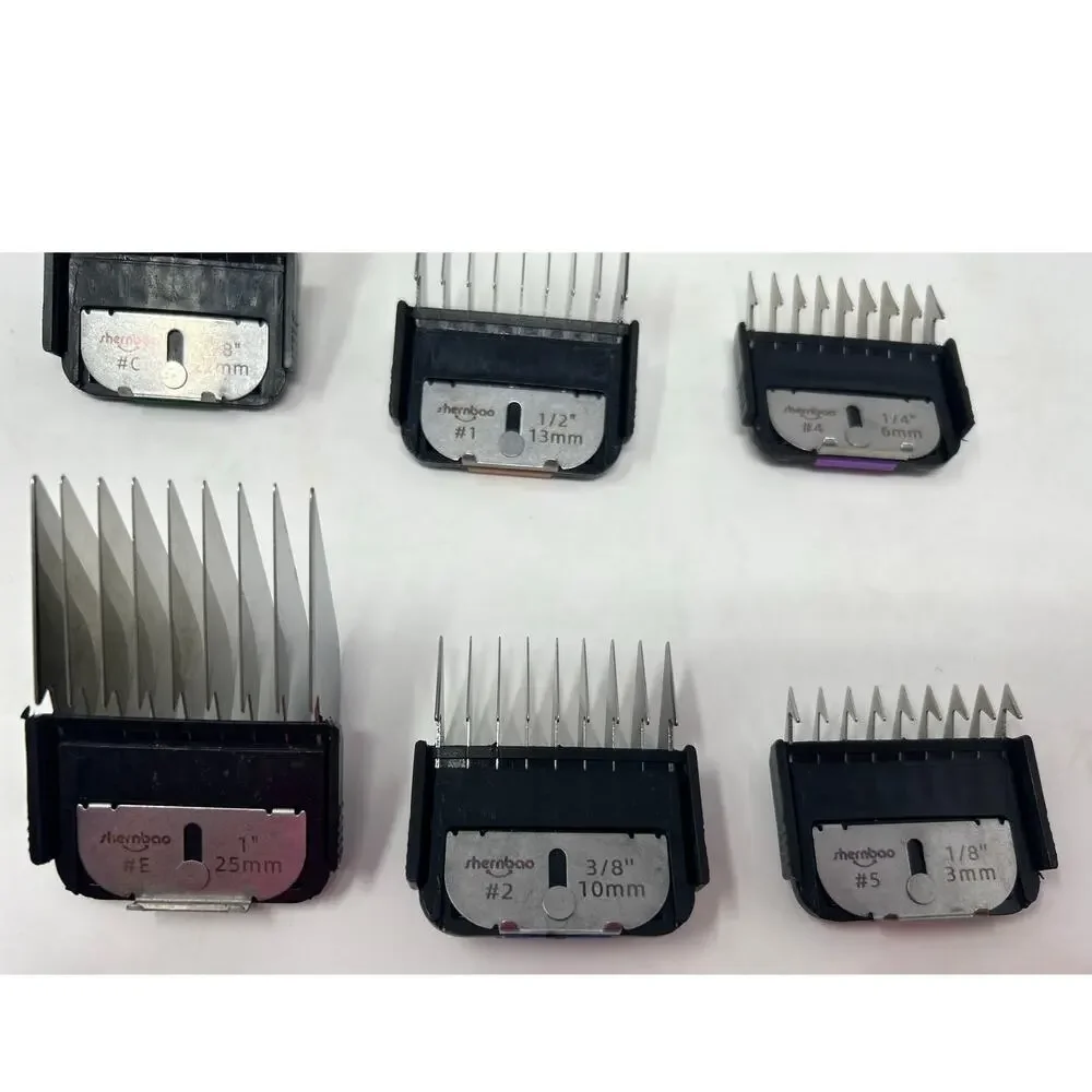 Shernbao Attachment Guide Combs Kit For A5 Type Blades Only 8 Piece Set‎